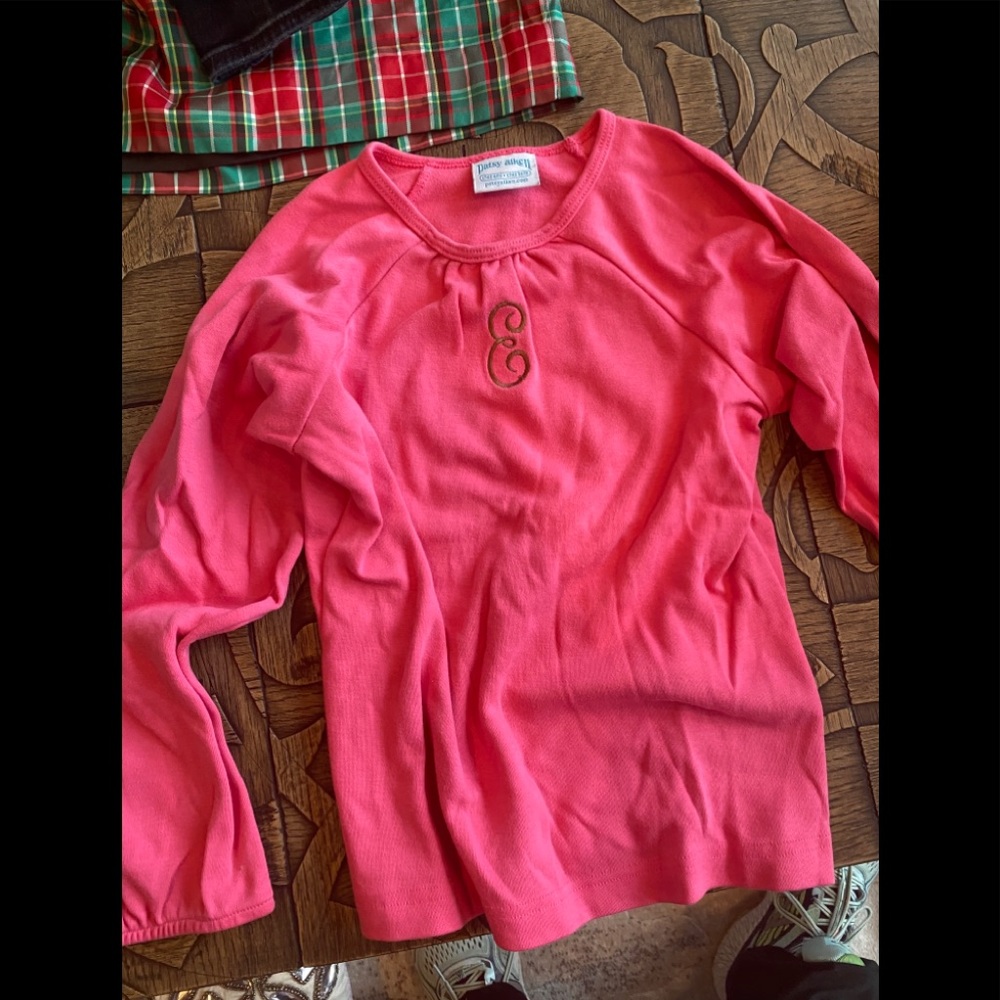 “E” monogrammed long sleeve shirt
